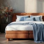 Kontinentalbett und Sofa im Set - wie man Schlafzimmer und Wohnzimmer harmonisch einrichtet